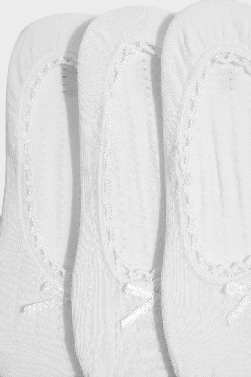 DeFacto White Woman Woman 3 piece Babet Socks Casual - Image 2